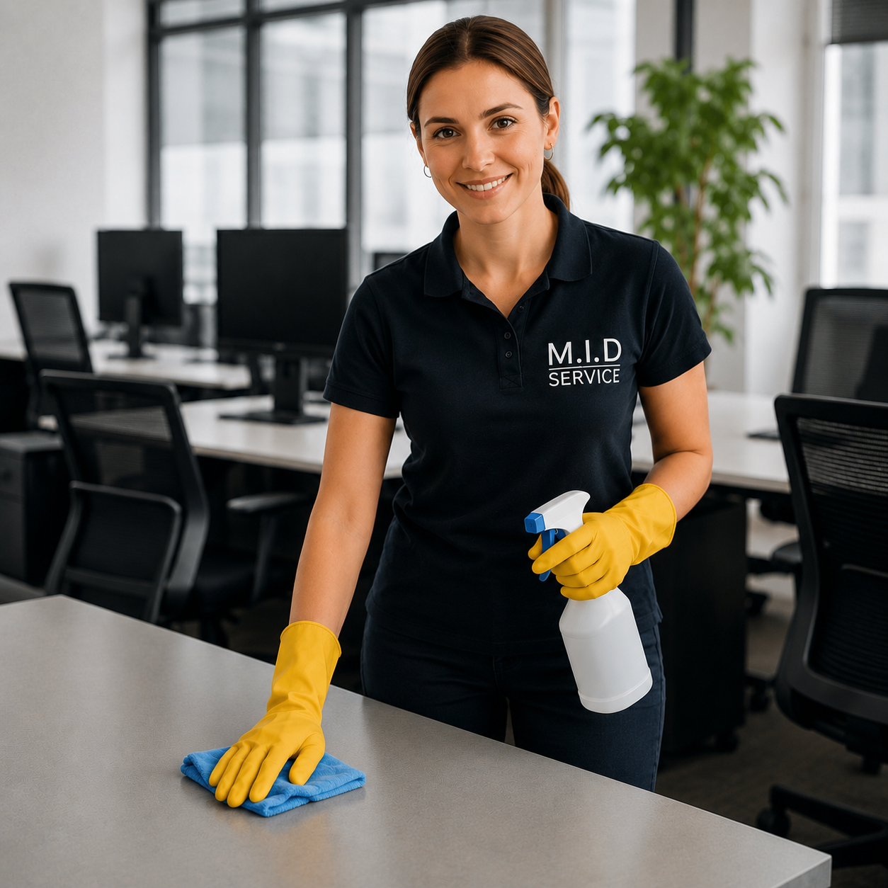 Reinigungsservice von M.I.D Service in einem Büro